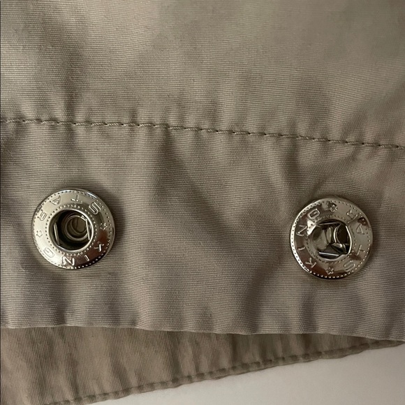 Frankie Shop Beige Hooded Button Front Oversized Parka - Picture 16 of 16